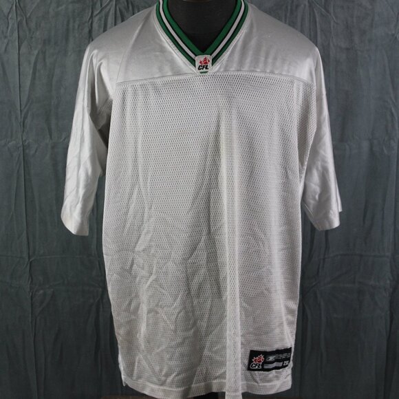 Saskatchewan Roughriders Jersey (Retro) - Away White Jersey by Reebok - Mens 2XL - Picture 1 of 9